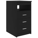 NNEVL Drawer Cabinet Black 40x50x76 cm Engineered Wood