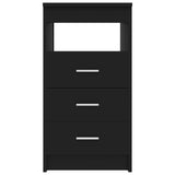 NNEVL Drawer Cabinet Black 40x50x76 cm Engineered Wood