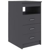 NNEVL Drawer Cabinet Grey 40x50x76 cm Engineered Wood