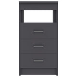 NNEVL Drawer Cabinet Grey 40x50x76 cm Engineered Wood