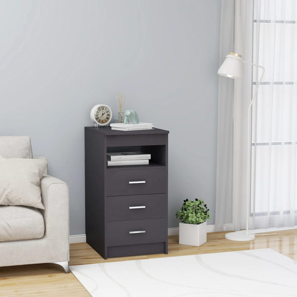 NNEVL Drawer Cabinet Grey 40x50x76 cm Engineered Wood