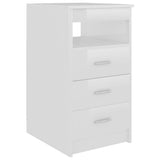 NNEVL Drawer Cabinet High Gloss White 40x50x76 cm Chipboard