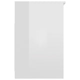 NNEVL Drawer Cabinet High Gloss White 40x50x76 cm Chipboard