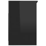 NNEVL Drawer Cabinet Hign Gloss Black 40x50x76 cm Engineered Wood