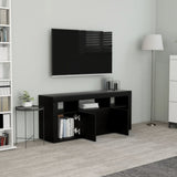 NNEVL TV Cabinet Black 120x30x50 cm Chipboard
