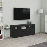 NNEVL TV Cabinet Black 120x30x50 cm Chipboard