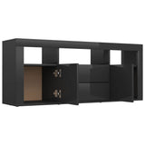 NNEVL TV Cabinet High Gloss Black 120x30x50 cm Chipboard