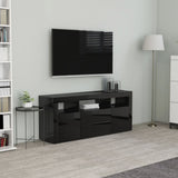 NNEVL TV Cabinet High Gloss Black 120x30x50 cm Chipboard