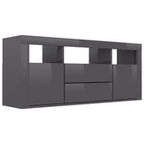 NNEVL TV Cabinet High Gloss Grey 120x30x50 cm Chipboard