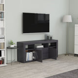 NNEVL TV Cabinet High Gloss Grey 120x30x50 cm Chipboard