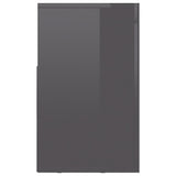NNEVL TV Cabinet High Gloss Grey 120x30x50 cm Chipboard