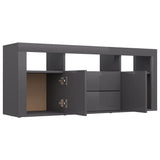NNEVL TV Cabinet High Gloss Grey 120x30x50 cm Chipboard