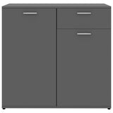 NNEVL Sideboard Grey 80x36x75 cm Chipboard