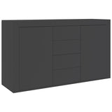 NNEVL Sideboard Grey 120x36x69 cm Chipboard