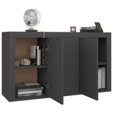 NNEVL Sideboard Grey 120x36x69 cm Chipboard