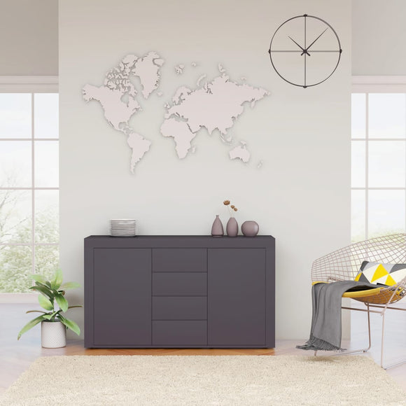 NNEVL Sideboard Grey 120x36x69 cm Chipboard