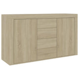 NNEVL Sideboard Sonoma Oak 120x36x69 cm Chipboard