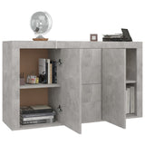 NNEVL Sideboard Concrete Grey 120x36x69 cm Chipboard