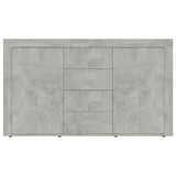 NNEVL Sideboard Concrete Grey 120x36x69 cm Chipboard