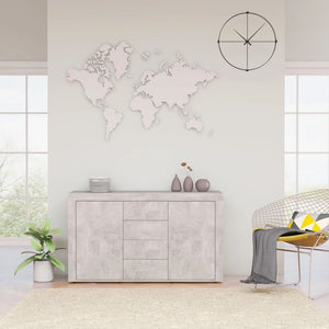 NNEVL Sideboard Concrete Grey 120x36x69 cm Chipboard