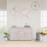 NNEVL Sideboard Concrete Grey 120x36x69 cm Chipboard