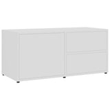 NNEVL TV Cabinet White 80x34x36 cm Chipboard
