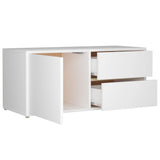 NNEVL TV Cabinet White 80x34x36 cm Chipboard