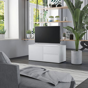 NNEVL TV Cabinet White 80x34x36 cm Chipboard
