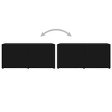 NNEVL TV Cabinet Black 80x34x36 cm Chipboard