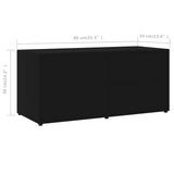 NNEVL TV Cabinet Black 80x34x36 cm Chipboard
