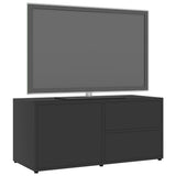 NNEVL TV Cabinet Grey 80x34x36 cm Chipboard