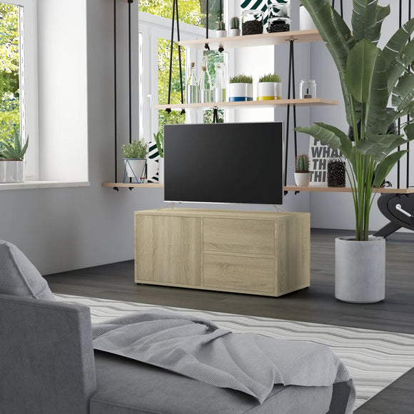 NNEVL TV Cabinet Sonoma Oak 80x34x36 cm Chipboard