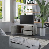 NNEVL TV Cabinet Concrete Grey 80x34x36 cm Chipboard
