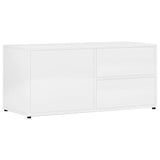NNEVL TV Cabinet High Gloss White 80x34x36 cm Chipboard