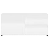 NNEVL TV Cabinet High Gloss White 80x34x36 cm Chipboard