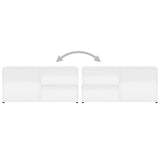 NNEVL TV Cabinet High Gloss White 80x34x36 cm Chipboard