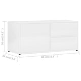NNEVL TV Cabinet High Gloss White 80x34x36 cm Chipboard