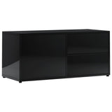 NNEVL TV Cabinet High Gloss Black 80x34x36 cm Chipboard