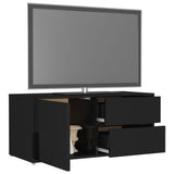 NNEVL TV Cabinet High Gloss Black 80x34x36 cm Chipboard
