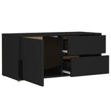 NNEVL TV Cabinet High Gloss Black 80x34x36 cm Chipboard
