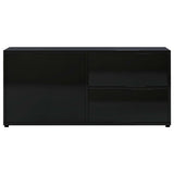 NNEVL TV Cabinet High Gloss Black 80x34x36 cm Chipboard