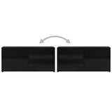 NNEVL TV Cabinet High Gloss Black 80x34x36 cm Chipboard