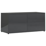 NNEVL TV Cabinet High Gloss Grey 80x34x36 cm Chipboard