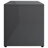 NNEVL TV Cabinet High Gloss Grey 80x34x36 cm Chipboard