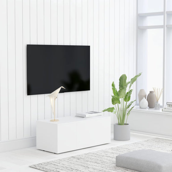 NNEVL TV Cabinet White 80x34x30 cm Chipboard