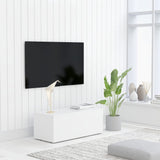 NNEVL TV Cabinet White 80x34x30 cm Chipboard