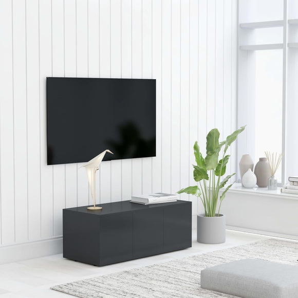 NNEVL TV Cabinet Grey 80x34x30 cm Chipboard
