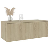 NNEVL TV Cabinet Sonoma Oak 80x34x30 cm Chipboard