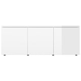 NNEVL TV Cabinet High Gloss White 80x34x30 cm Chipboard