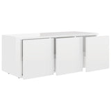 NNEVL TV Cabinet High Gloss White 80x34x30 cm Chipboard